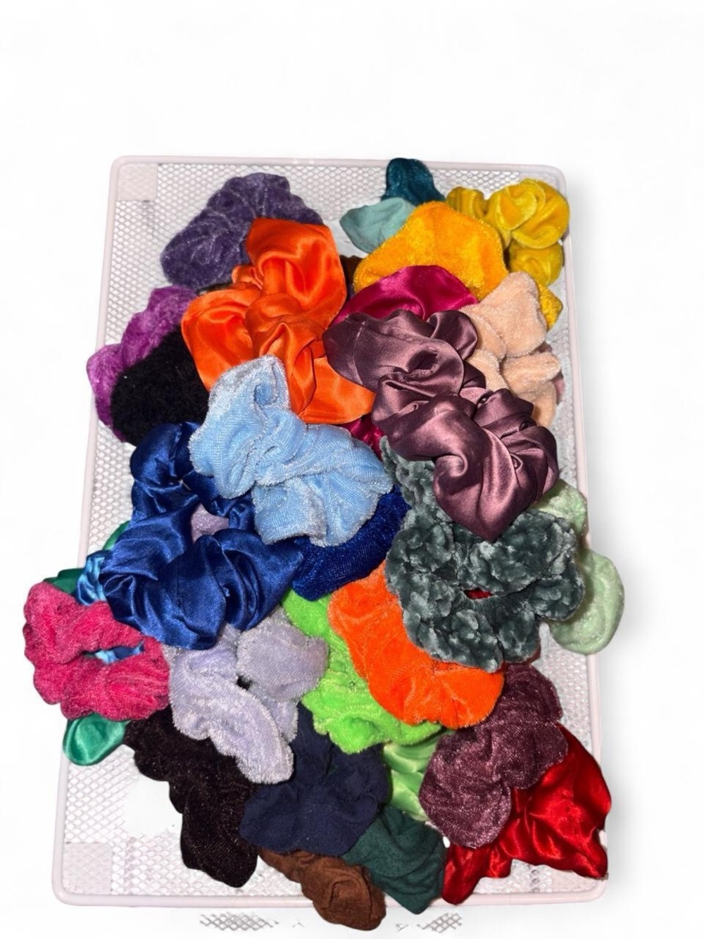 Assorted Kids Velvet and Satin Scrunchie Pack - Multi Color